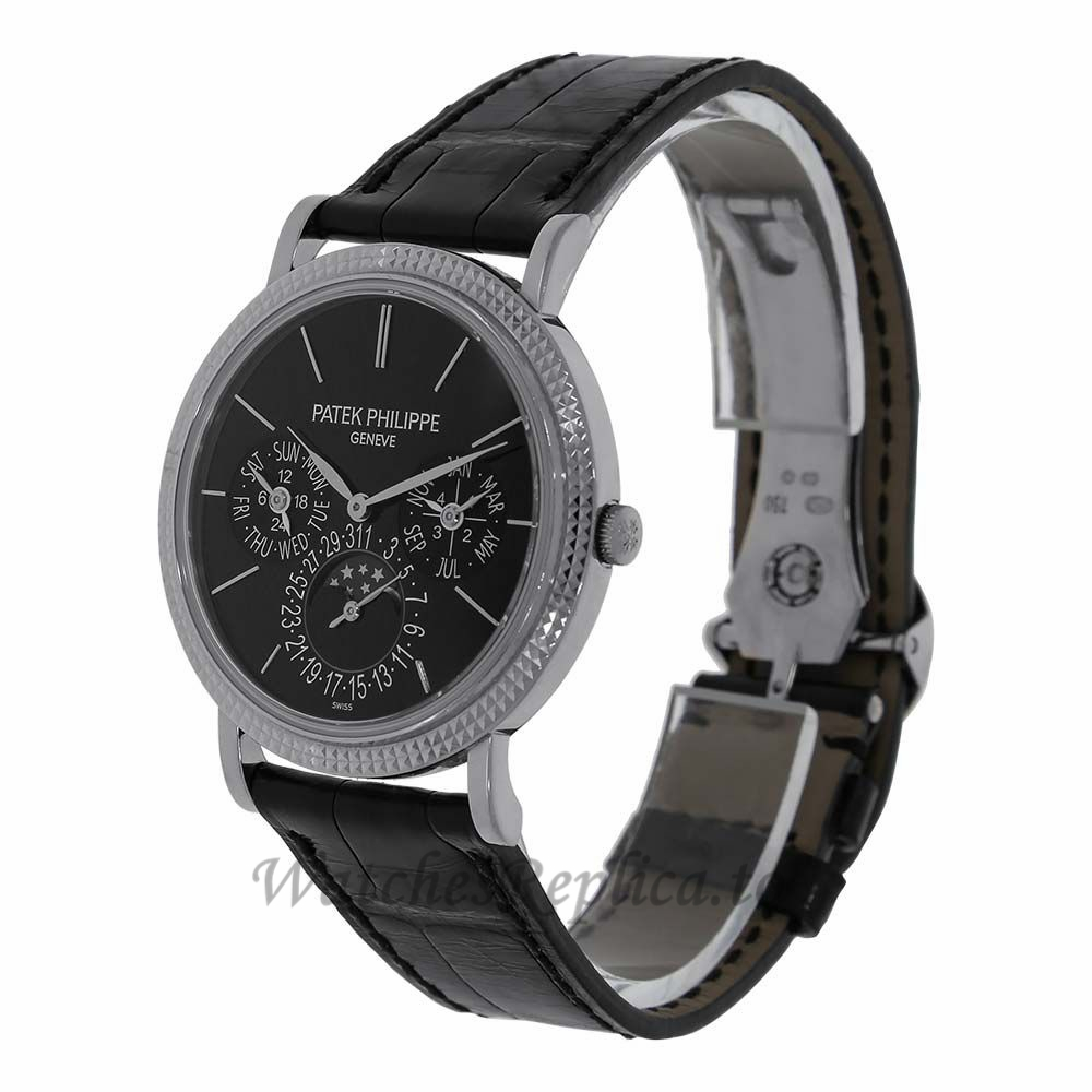 Patek Philippe Replica Grand Complications White Gold Perpetual Calendar Watch 5139G010 - WatchesReplica.is
