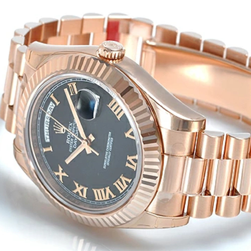 Rolex Day Date II Black Dial 218235 - WatchesReplica.is