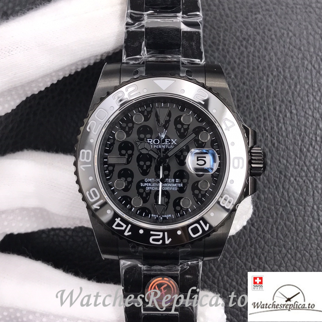 Swiss Rolex GMT-Master Replica Stainless steel strap 40MM - WatchesReplica.is
