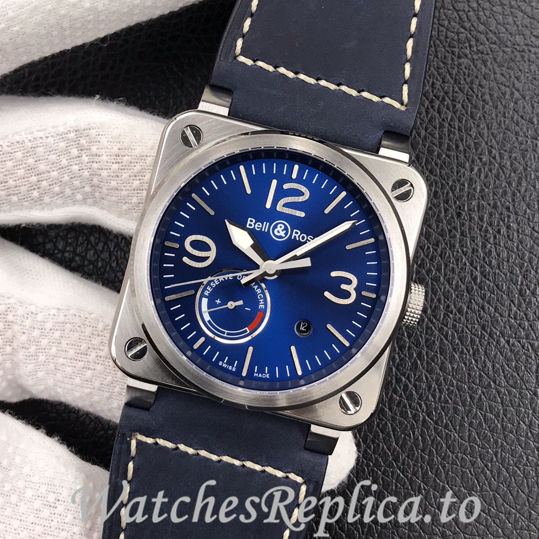 Bell Ross Replica BR 03 BR0392-CAMO-CE/SRB Leather strap 42MM - WatchesReplica.is