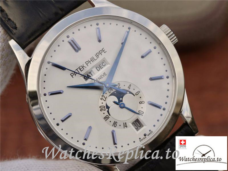 Swiss Patek Philippe Complications Annual Calendar Replica 5396G-011 Black Strap 38MM - WatchesReplica.is