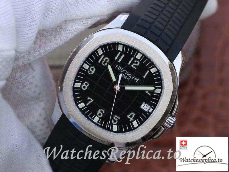 Swiss Patek Philippe Aquanaut Jumbo Replica 5167A-001 Black Strap 40MM - WatchesReplica.is