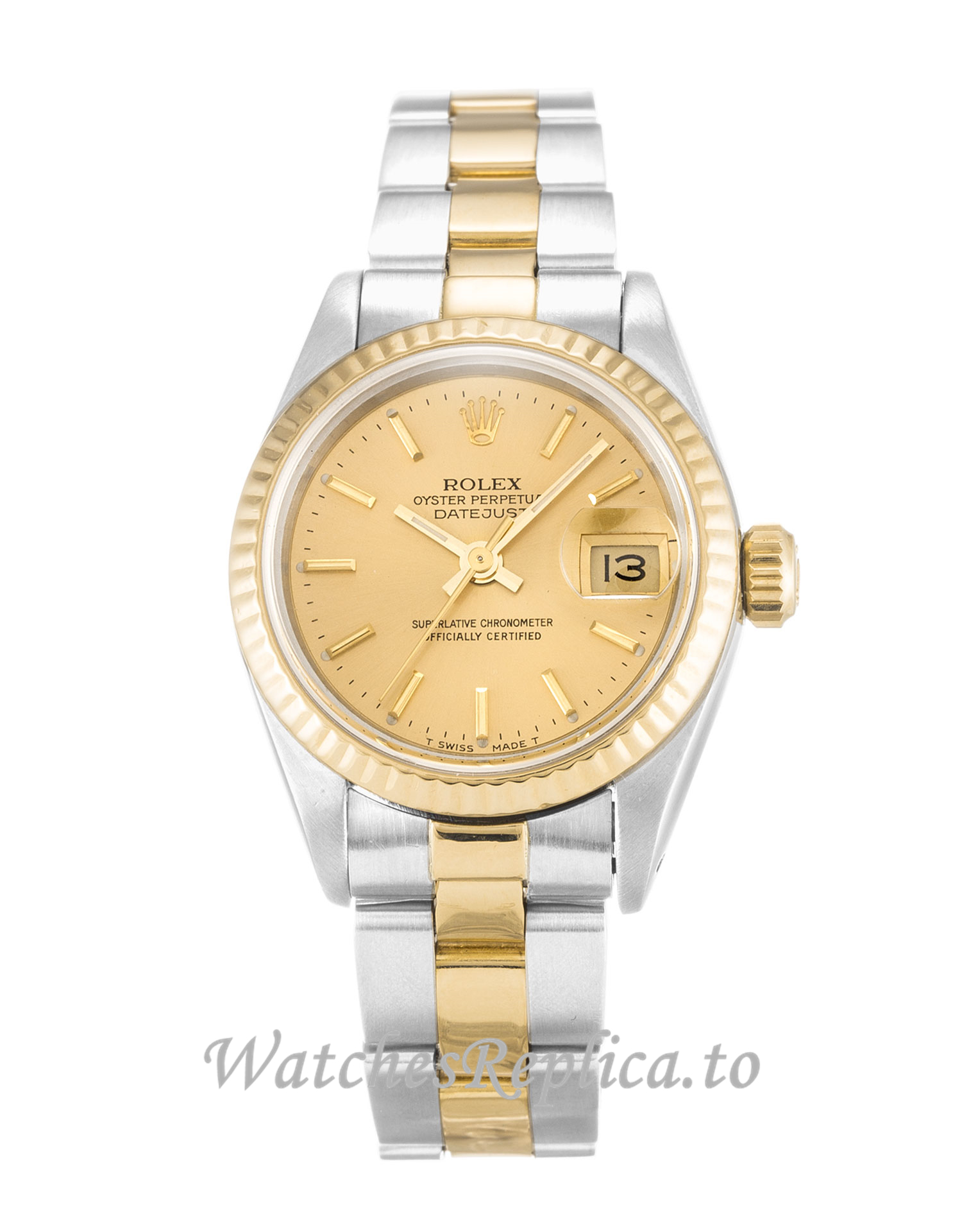 Rolex Datejust Lady Champagne Dial 69173 26MM - WatchesReplica.is