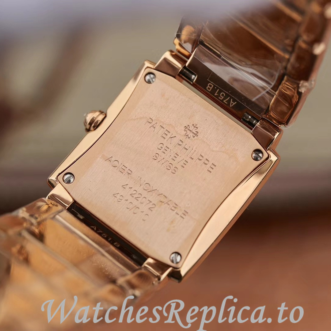 Patek Philippe Replica Twenty-4 Rose Gold strap 30MM - WatchesReplica.is