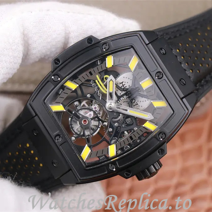 Hublot Replica MASTERPIECE Series Leather strap 45MM - WatchesReplica.is