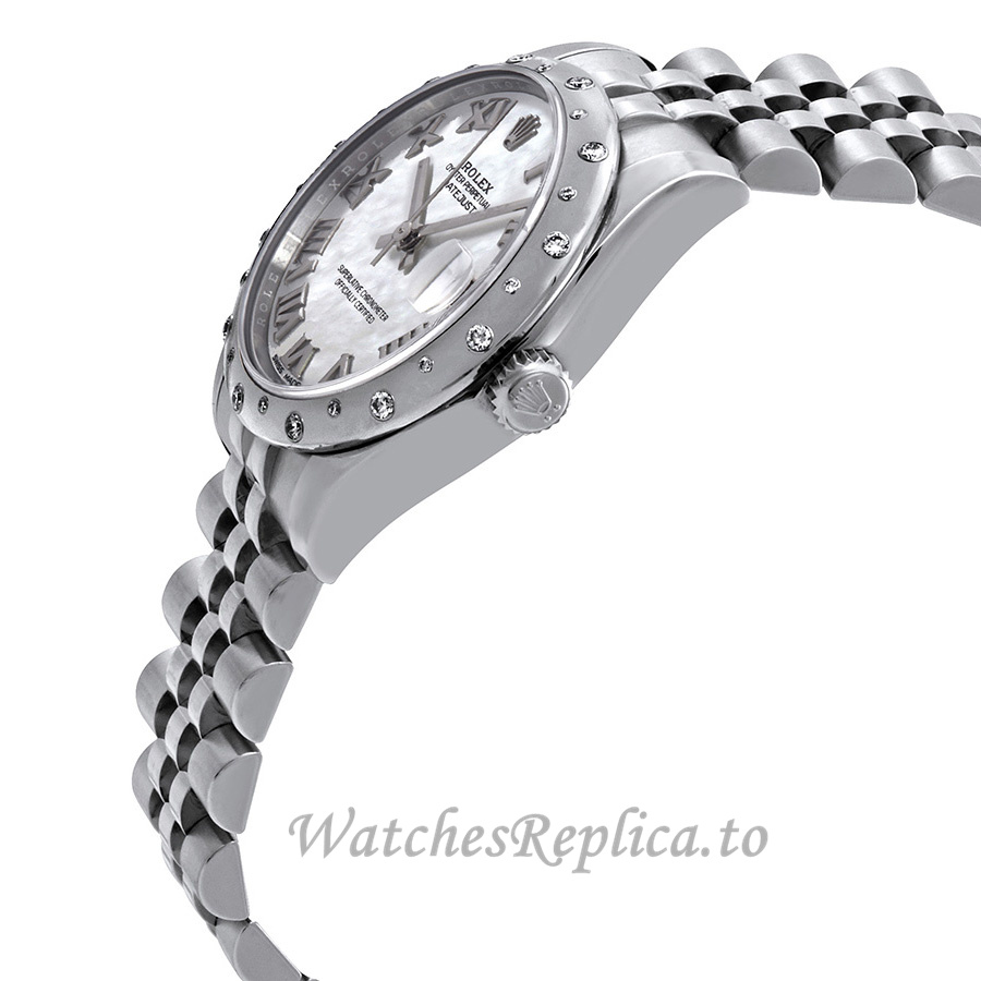 Replica Rolex Datejust 178344MRDJ 31MM Stainless steel strap Ladies Watch - WatchesReplica.is