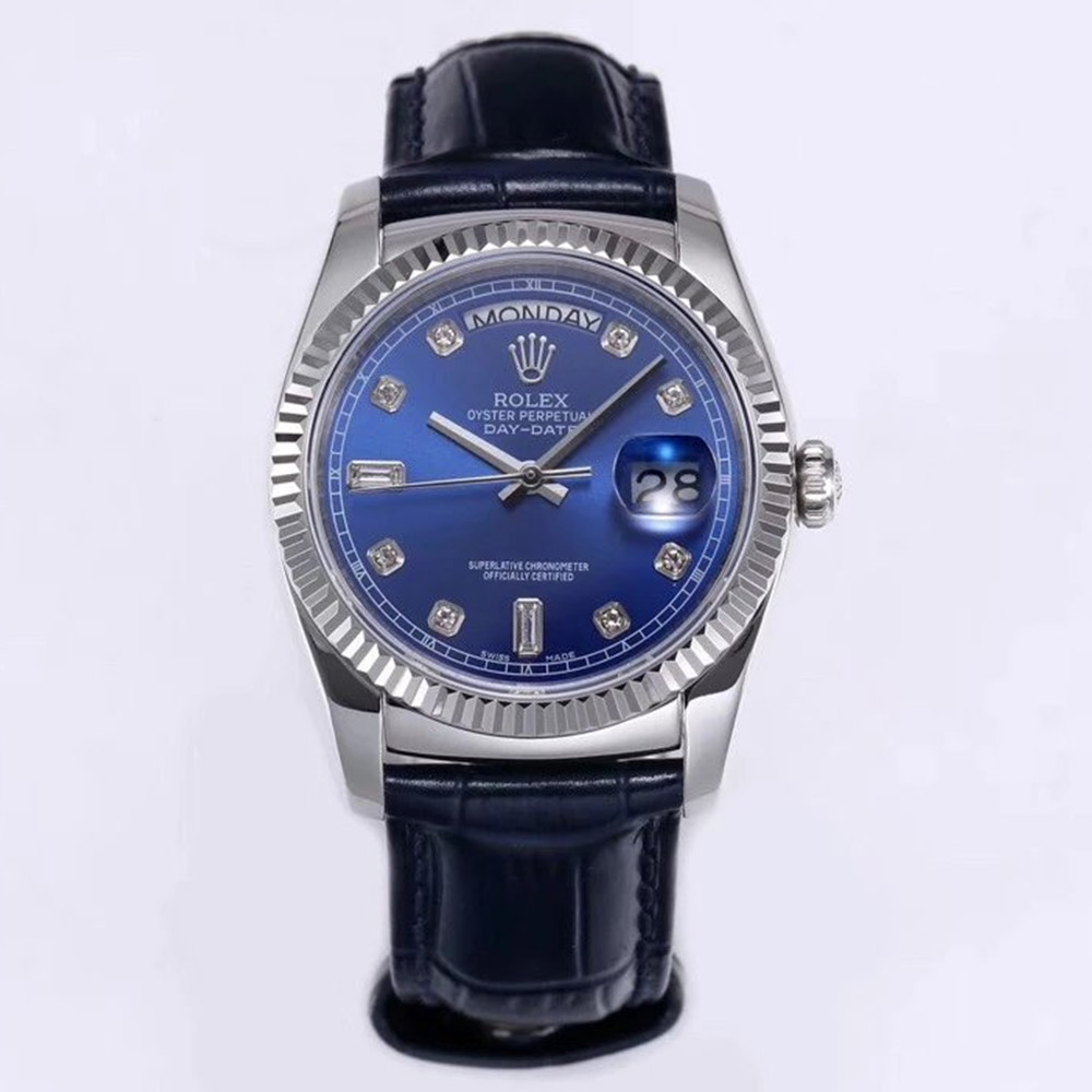Rolex Day-Date Blue Diamond Dial 118139 - WatchesReplica.is