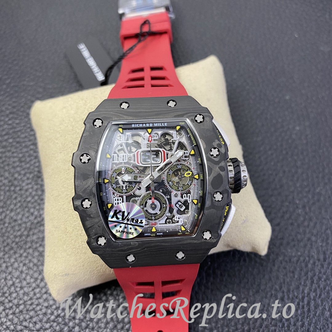 Richard Mille Replica RM-011 Rubber strap 50MM - WatchesReplica.is