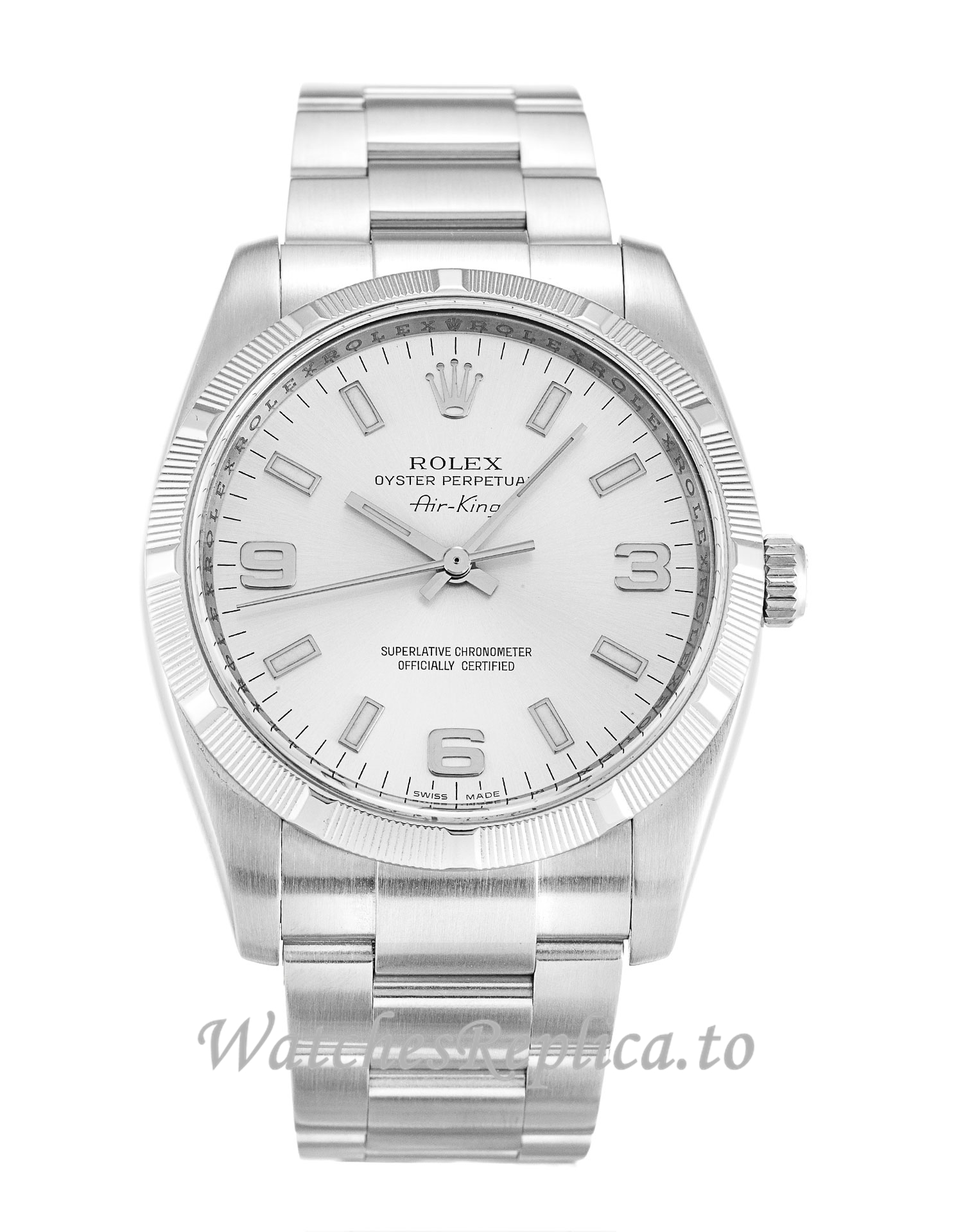 Rolex Air-King Silver Dial 114210 - WatchesReplica.is