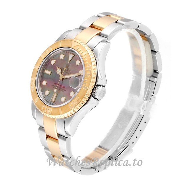 Replica Rolex-Yacht Master 168623 DKM 29MM Stainless steel strap Ladies Watch - WatchesReplica.is
