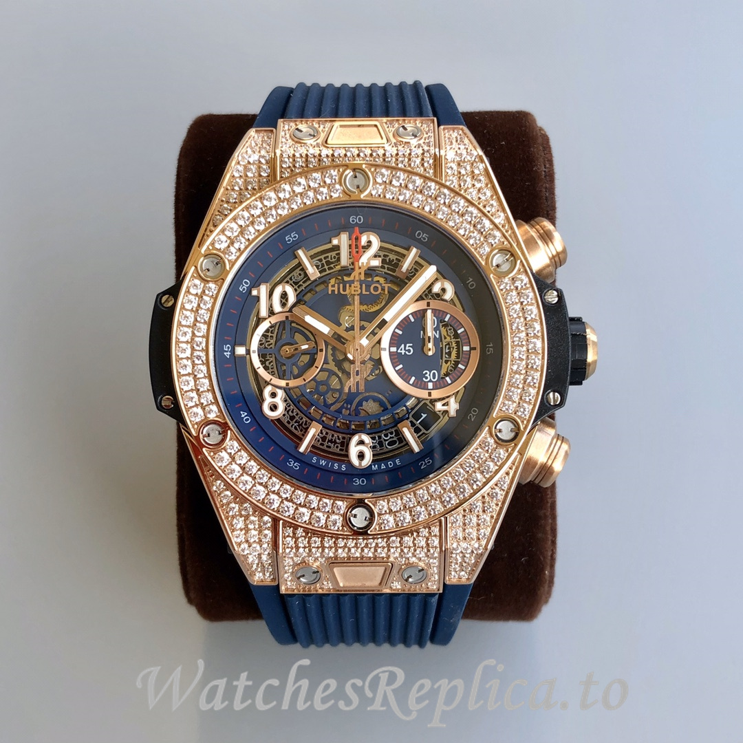 Hublot Replica Big Bang Gypsophila Chronograph v2 Rubber strap 45MM - WatchesReplica.is