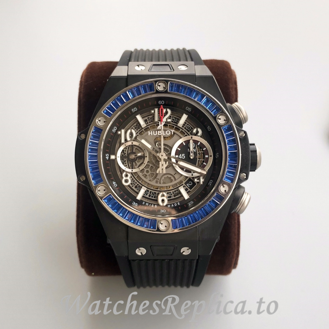 Hublot Replica Big Bang Gypsophila Chronograph v2 Rubber strap 45MM - WatchesReplica.is