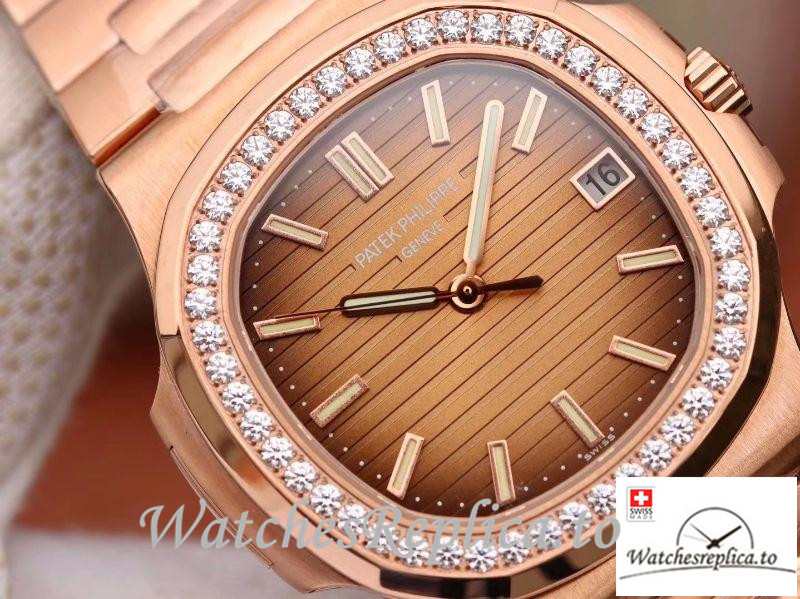 Swiss Patek Philippe Nautilus Replica 5711 007 Diamonds Bezel 40MM - WatchesReplica.is