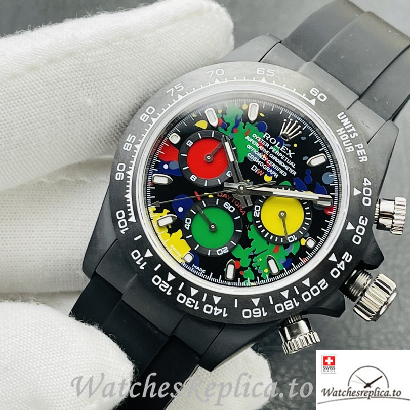 Swiss Rolex Daytona Replica Rubber strap 40MM - WatchesReplica.is