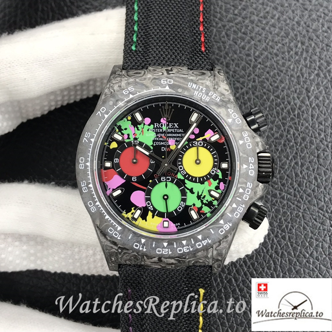 Swiss Rolex Daytona Replica Canvas strap 40MM - WatchesReplica.is