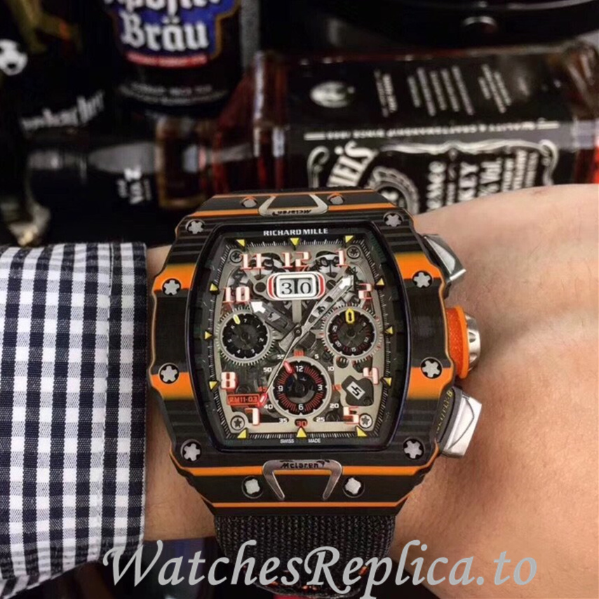 Richard Mille Replica RM011 Canvas strap 50MM - WatchesReplica.is