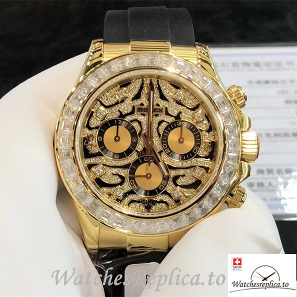 Swiss Rolex Daytona Replica 116588 Rubber strap 40MM - WatchesReplica.is