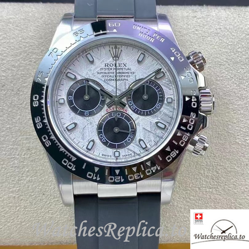 Swiss Rolex Daytona Replica 116519LN Rubber strap 40MM - WatchesReplica.is