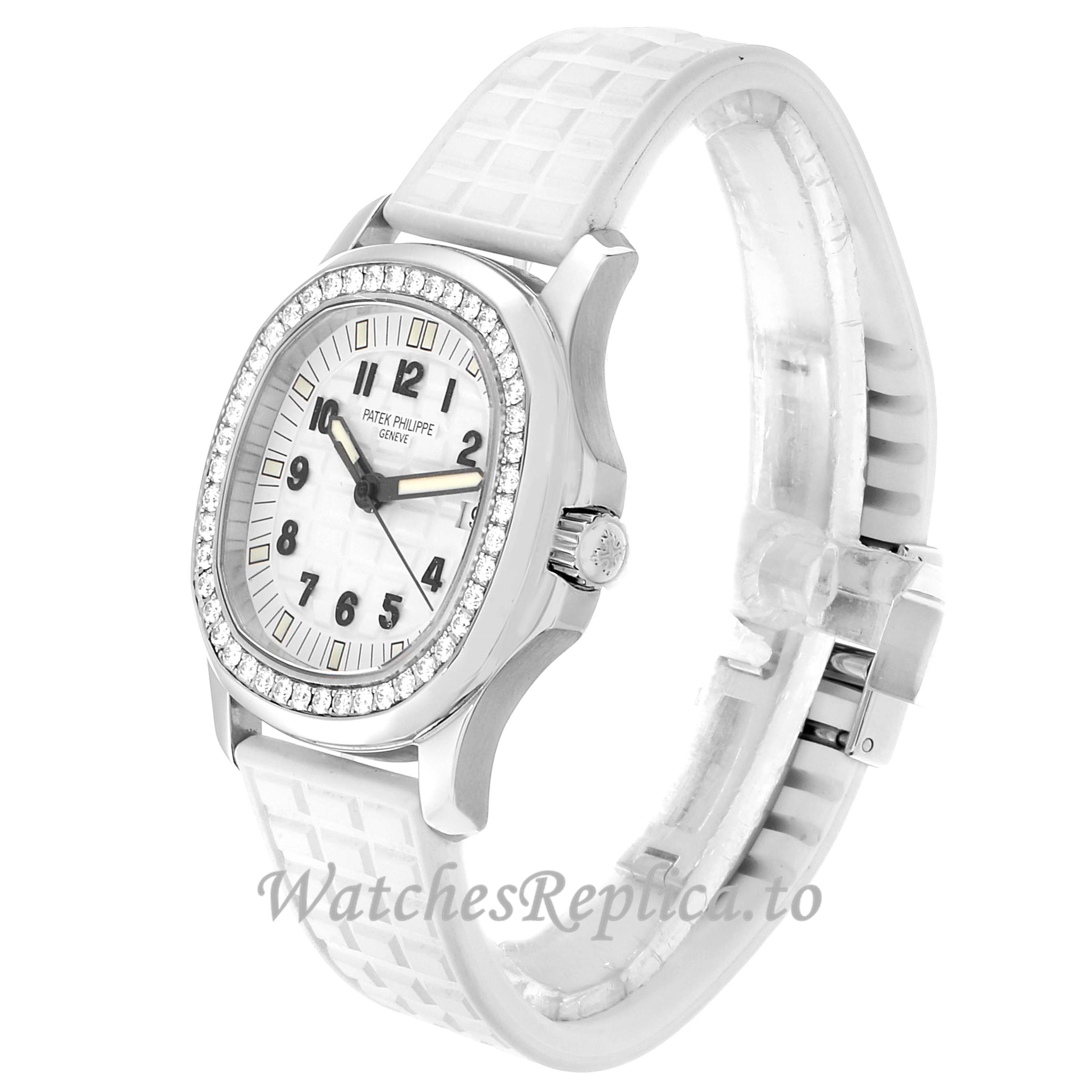 Replica Patek Philippe Aquanaut Diamond Ladies Watch 5067A/024 - WatchesReplica.is
