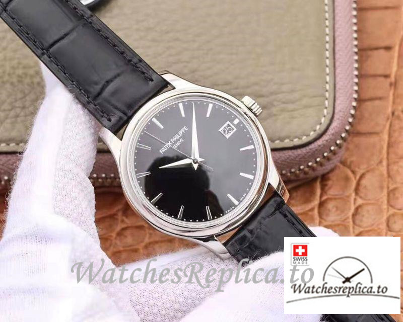 Swiss Patek Philippe Calatrava Replica 5227G-010 Black Strap 39MM×10.2MM - WatchesReplica.is