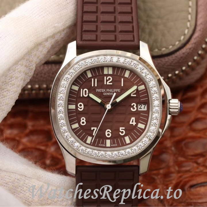 Patek Philippe Replica Aquanaut 5068 Rubber strap 35.6MM - WatchesReplica.is