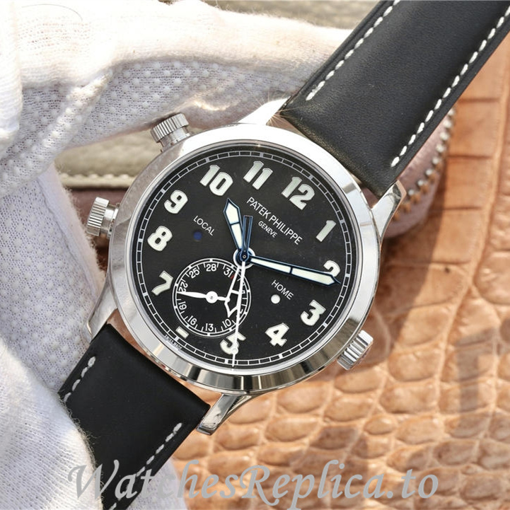 Patek Philippe Replica Calatrava 5524 Leather strap 42MM - WatchesReplica.is