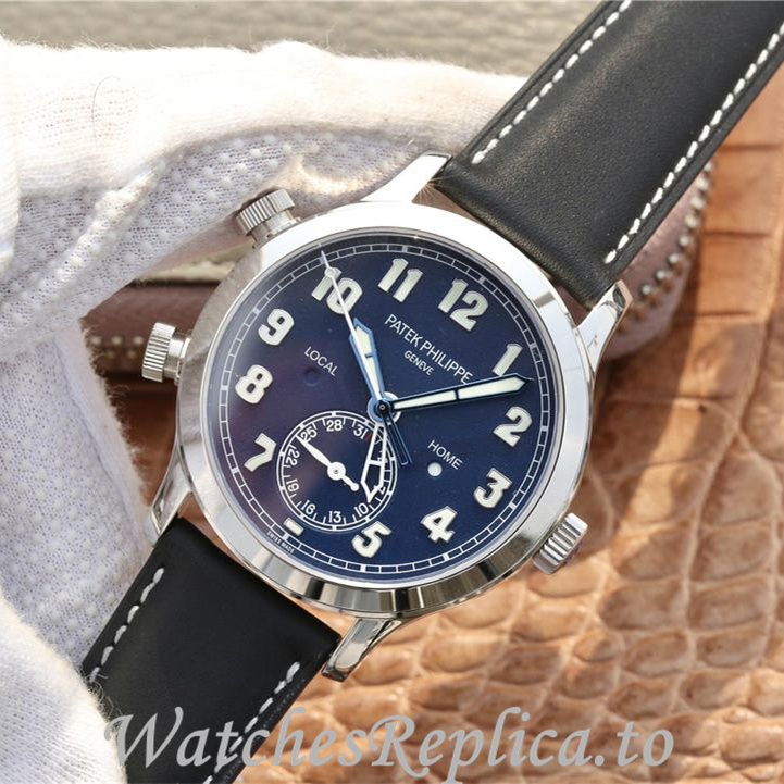 Patek Philippe Replica Calatrava 5524 Leather strap 42MM - WatchesReplica.is