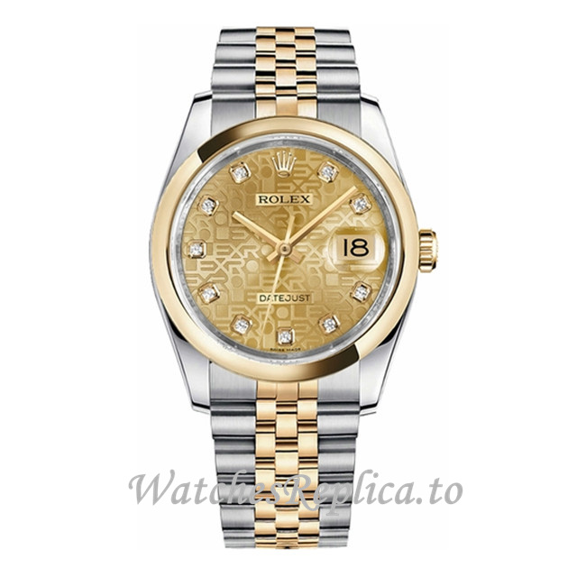 Replica Rolex Datejust 116203-30 36MM Stainless steel strap Mens Watch - WatchesReplica.is