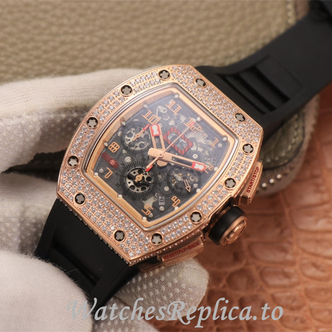Richard Mille Replica RM011 Rubber strap 50MM - WatchesReplica.is