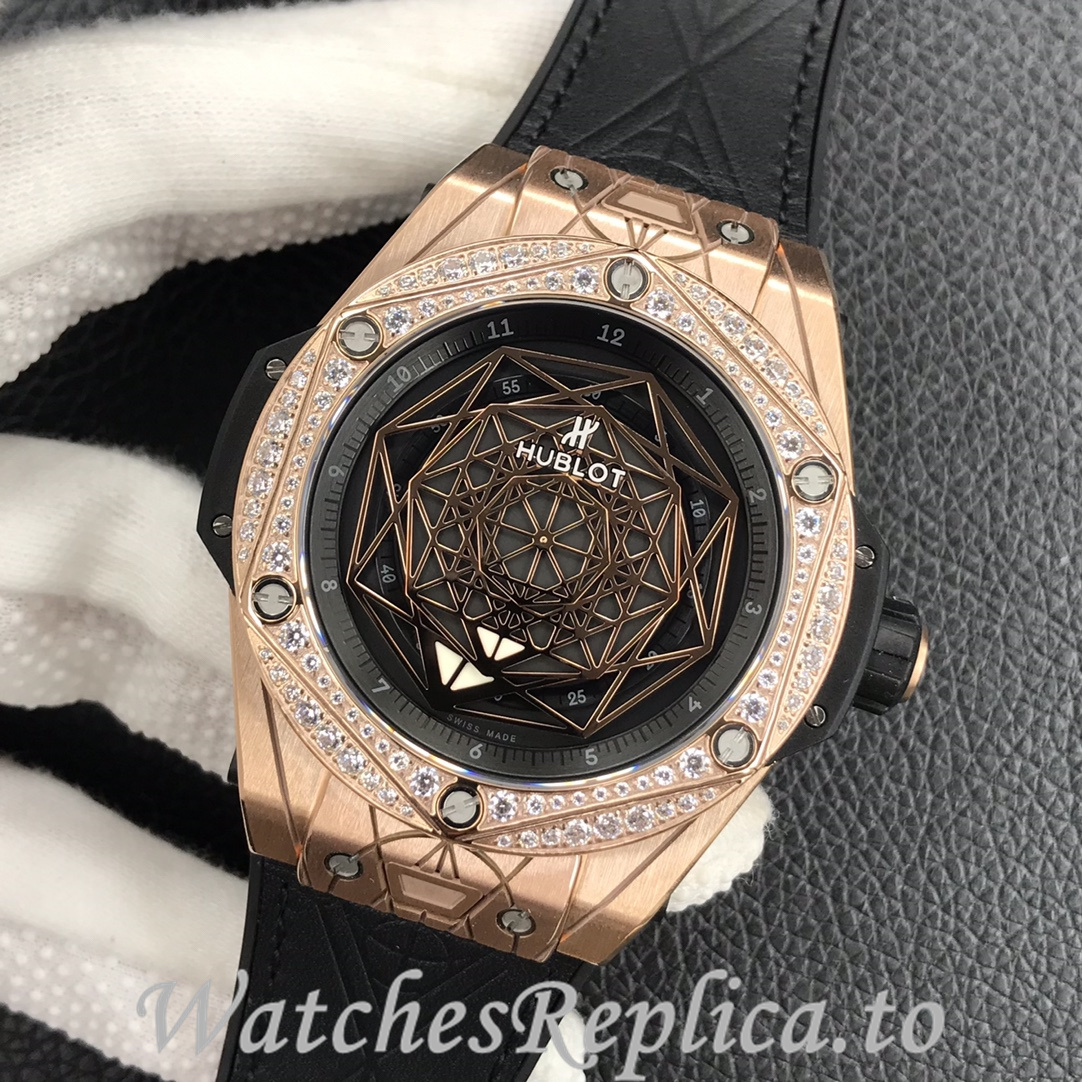 Hublot Replica Big Bang Series Tattoo Rubber strap 45MM - WatchesReplica.is