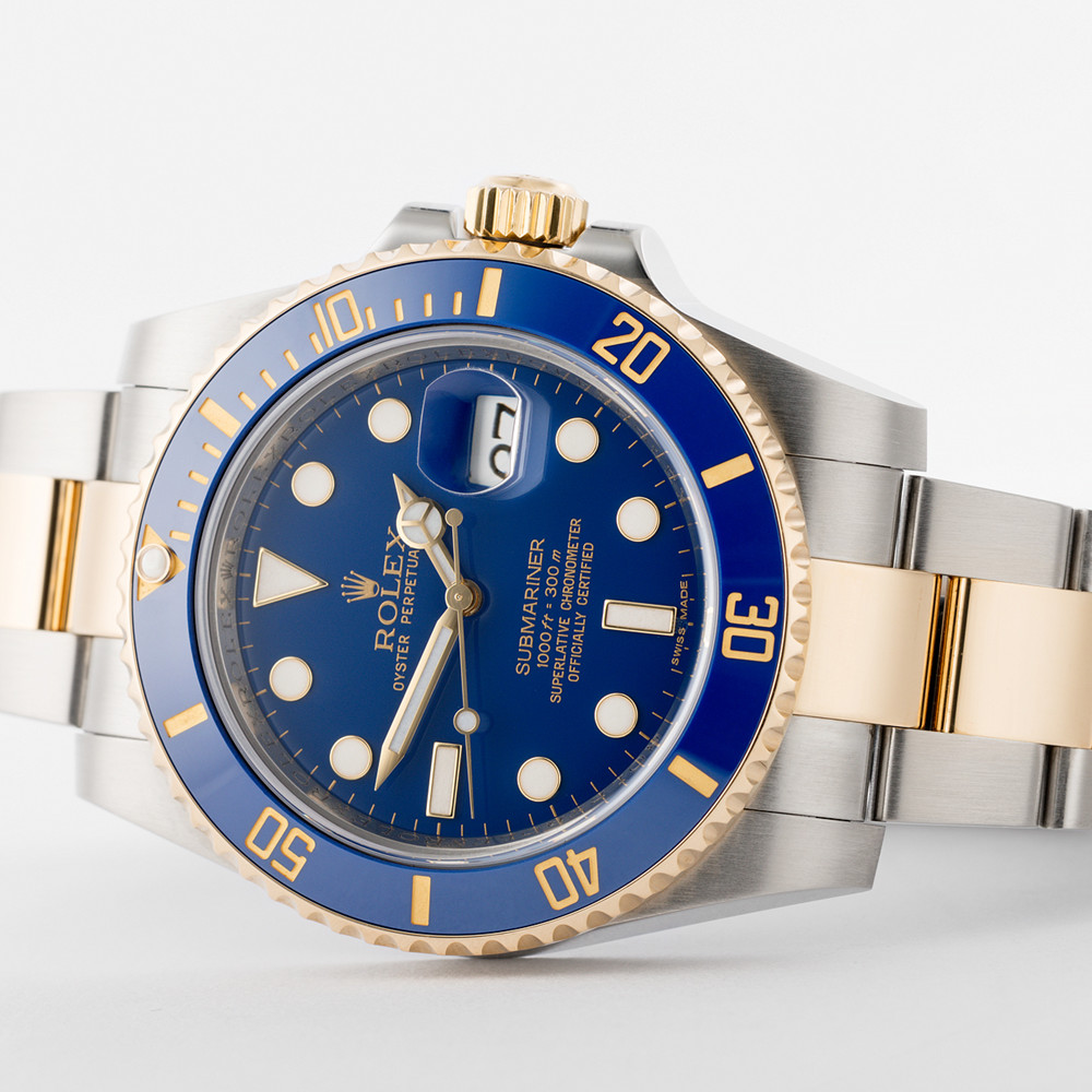 Replica Rolex Submariner Blue Dial 16613 - WatchesReplica.is