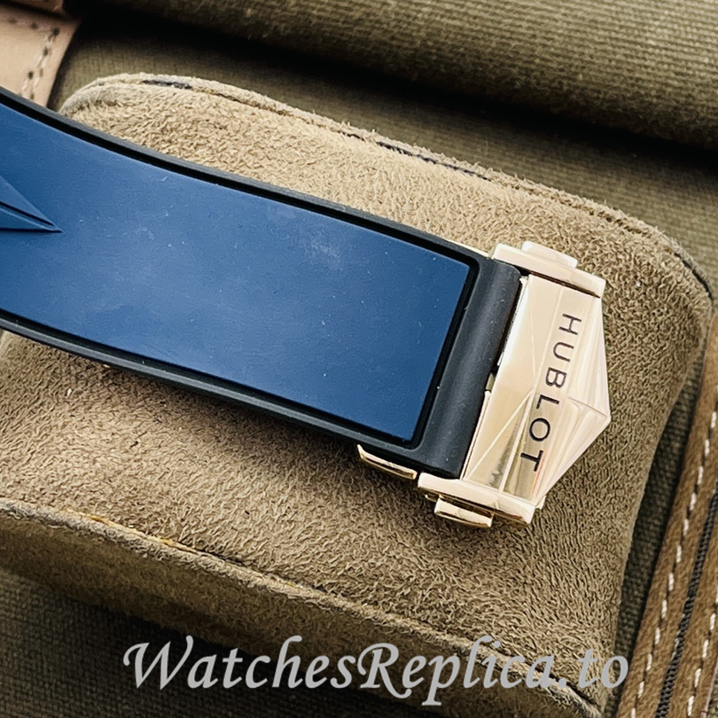 Hublot Replica Big Bang Sang Bleu II Rubber strap 45MM - WatchesReplica.is