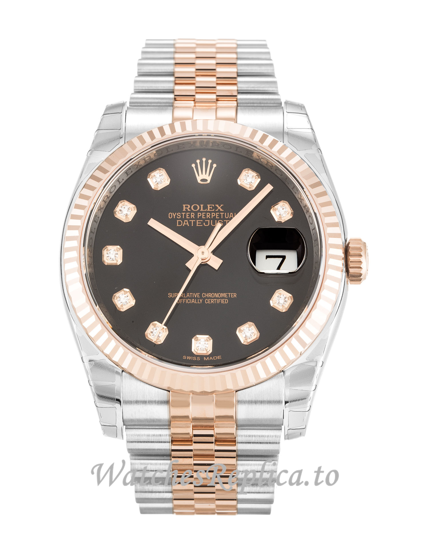 Rolex Datejust Black Diamond Dial 116231 - WatchesReplica.is