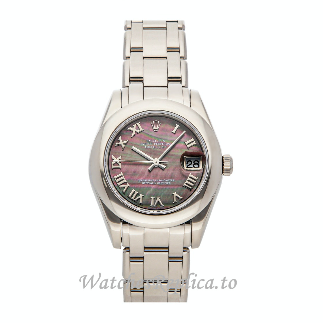 Replica Rolex Datejust 81209 34MM Roman Markers Mens Watch - WatchesReplica.is