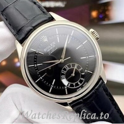 Swiss Rolex Cellini Replica 50525 Leather strap 39MM - WatchesReplica.is