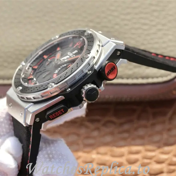 Hublot Replica King Power F1 Leather strap 48MM - WatchesReplica.is