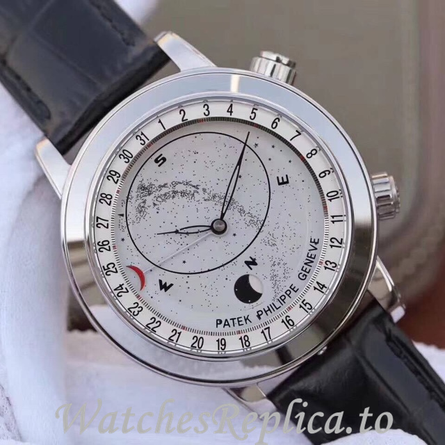 Patek Philippe Replica Complications 6102 Leather strap 44MM - WatchesReplica.is