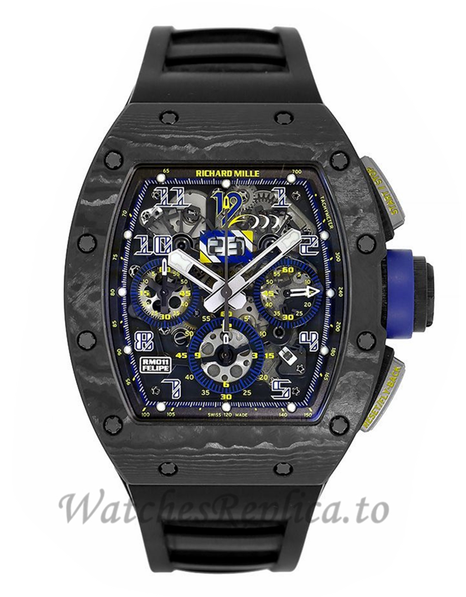Richard Mille Replica Felipe Massa 10th Anniversary Titanium 50MM Watch M01107024 - WatchesReplica.is