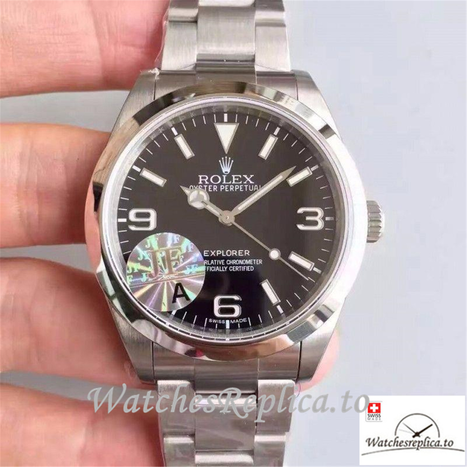 Swiss Rolex Explorer Replica 214270 Black Dial 40MM - WatchesReplica.is
