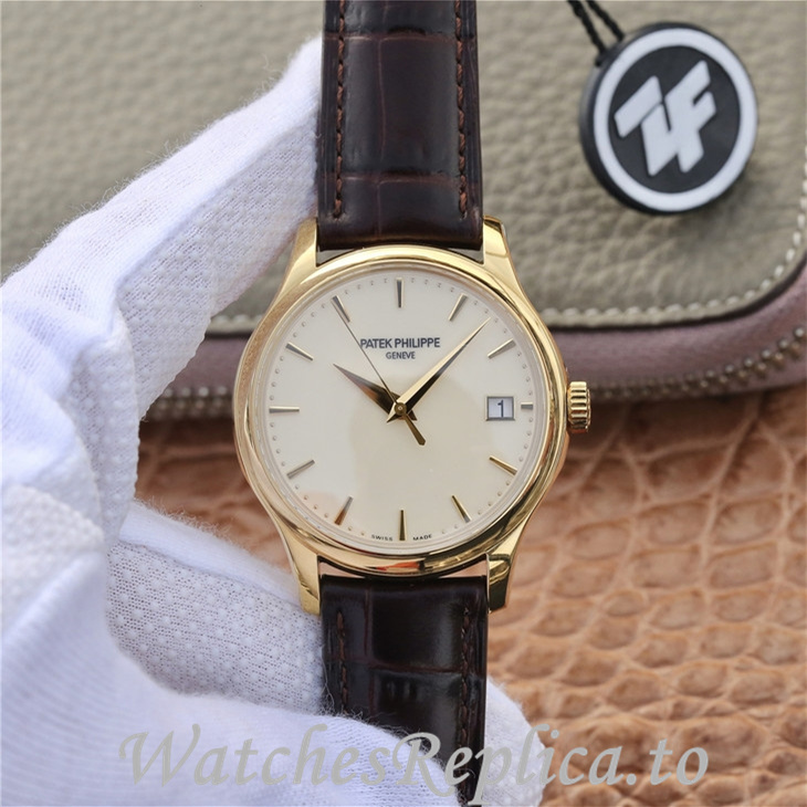 Patek Philippe Replica Calatrava 5227 Leather strap 39MM - WatchesReplica.is
