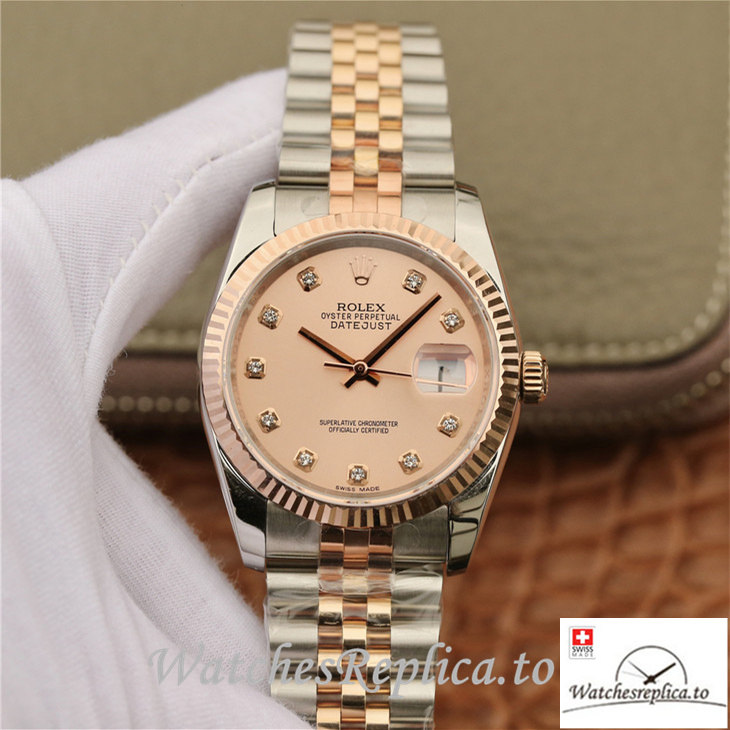 Swiss Rolex Datejust Replica 116231-0057 Stainless steel strap 36MM - WatchesReplica.is