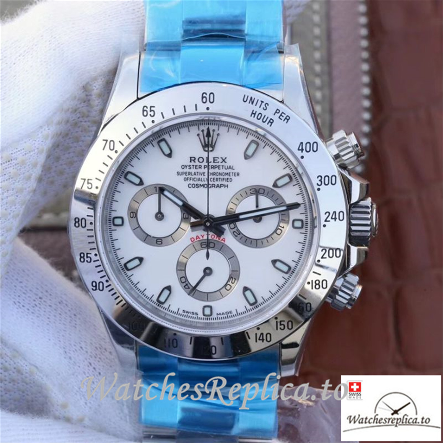 Swiss Rolex Daytona Cosmograph Replica 116520 002 Silver Strap 40MM - WatchesReplica.is