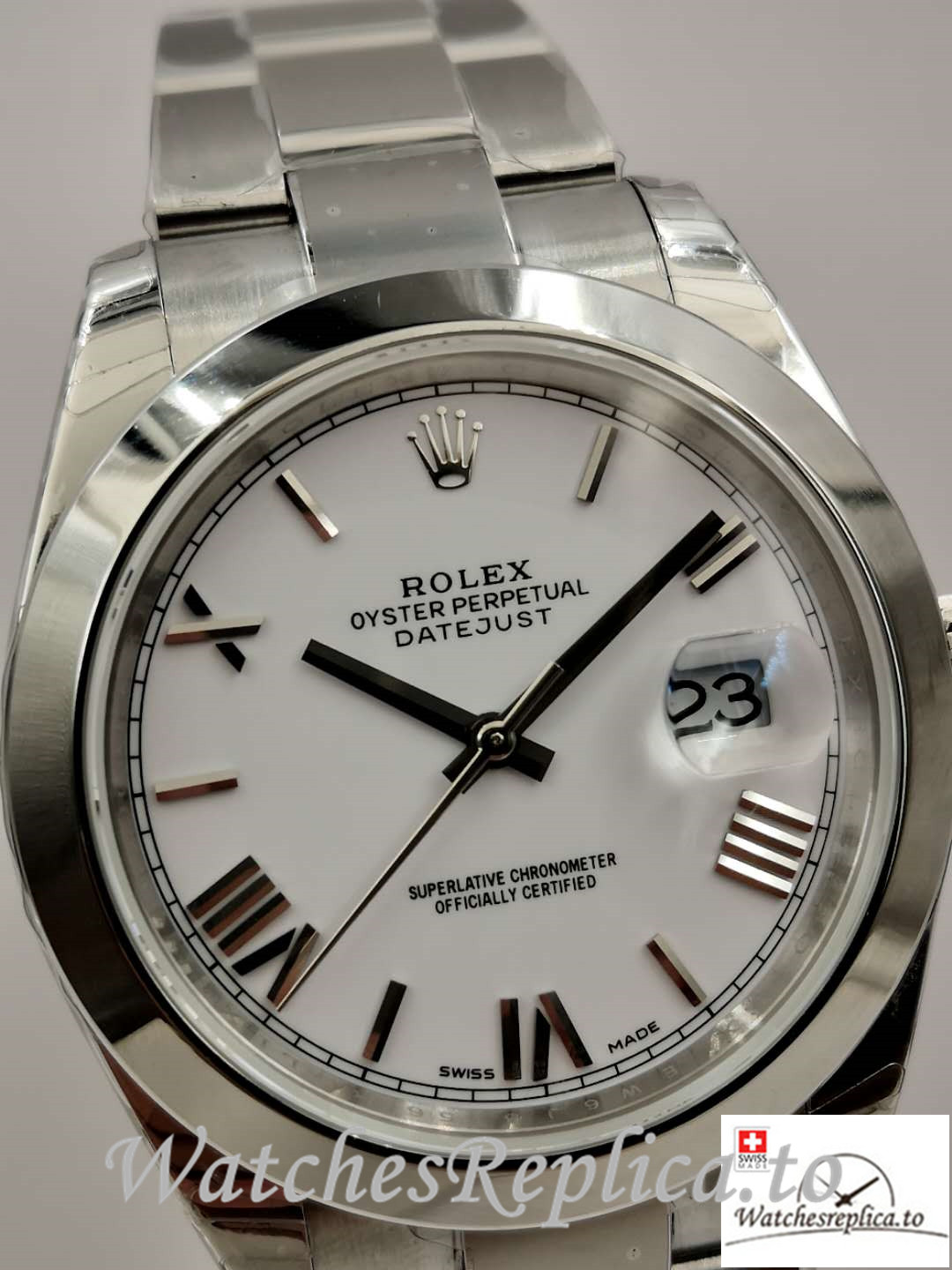 Swiss Rolex Datejust Replica 126300 002 White Dial 41MM - WatchesReplica.is