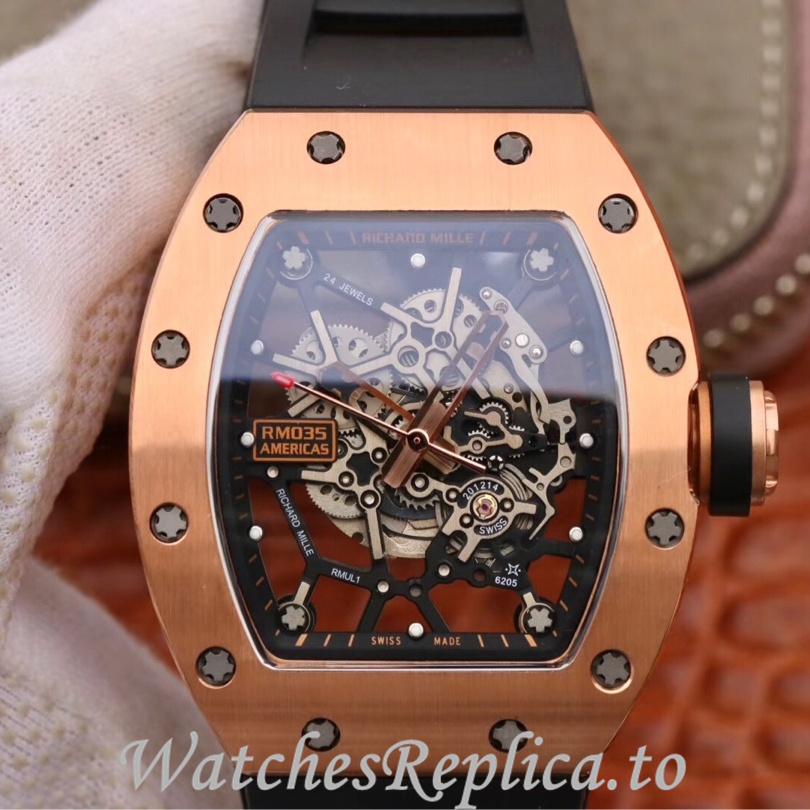 Richard Mille Replica RM035 Rubber strap 50MM - WatchesReplica.is