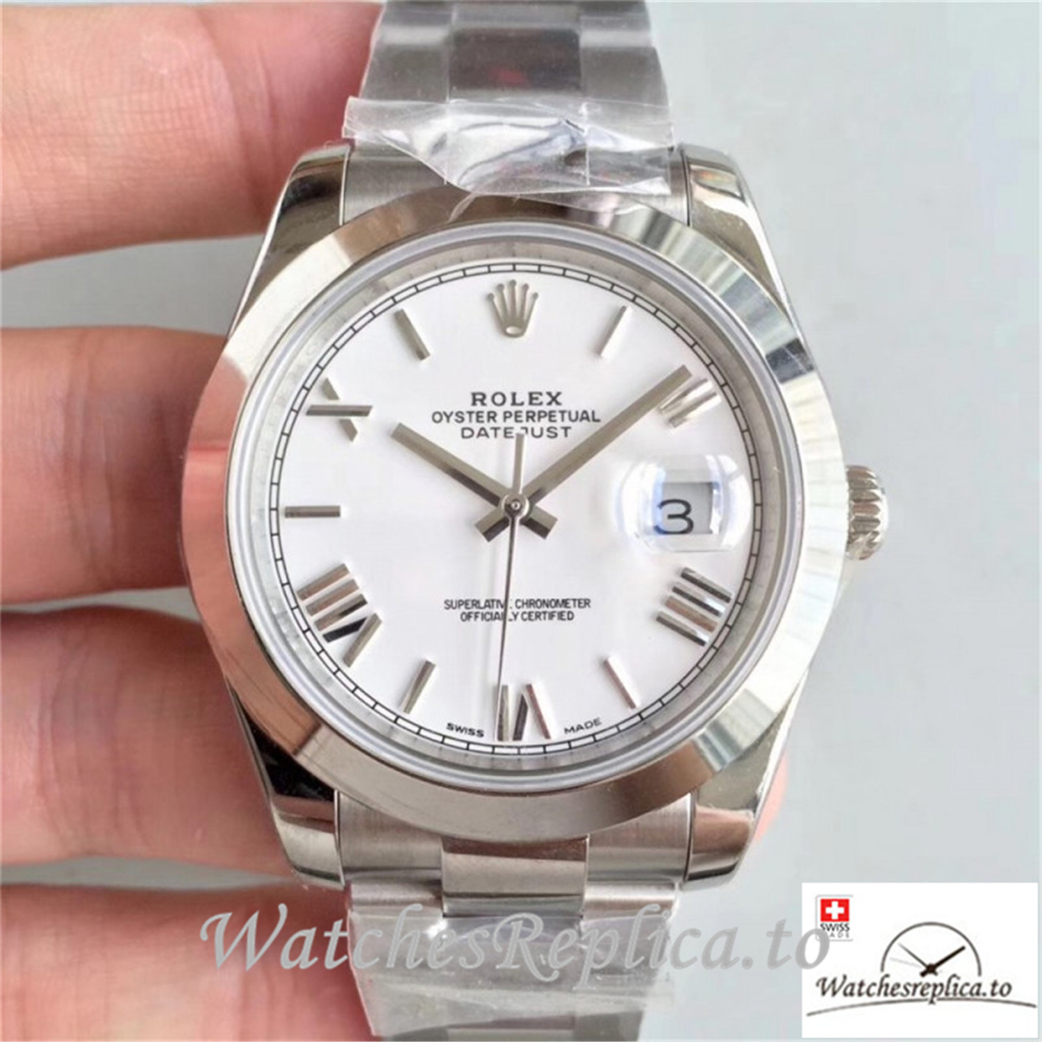 Swiss Rolex Datejust Replica 126300 002 White Dial 41MM - WatchesReplica.is