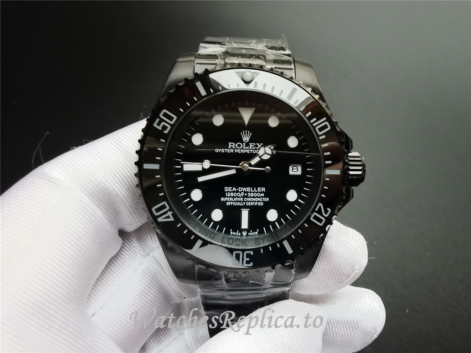 Swiss Rolex Sea Dweller Replica 116660 005 Black Ceramic Bezel 44MM - WatchesReplica.is