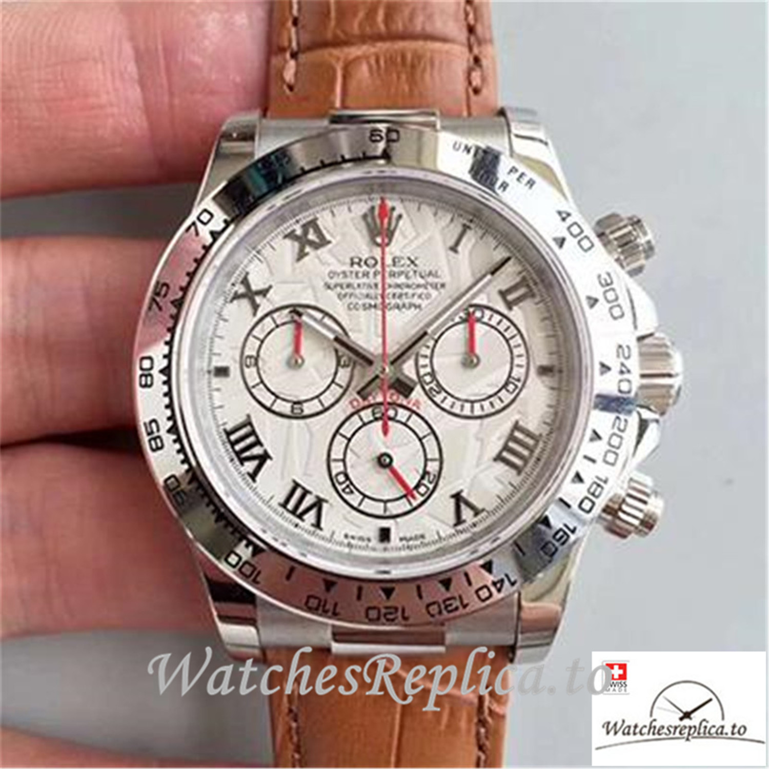 Swiss Rolex Daytona Cosmograph Replica 116520 001 Roman Markers 40MM - WatchesReplica.is