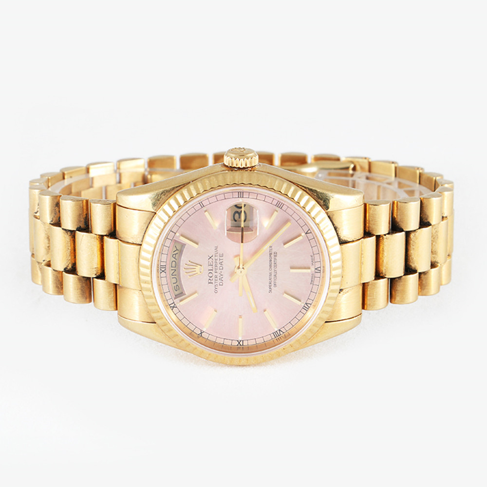 Rolex Replica Day-Date Pink Dial 118238 - WatchesReplica.is