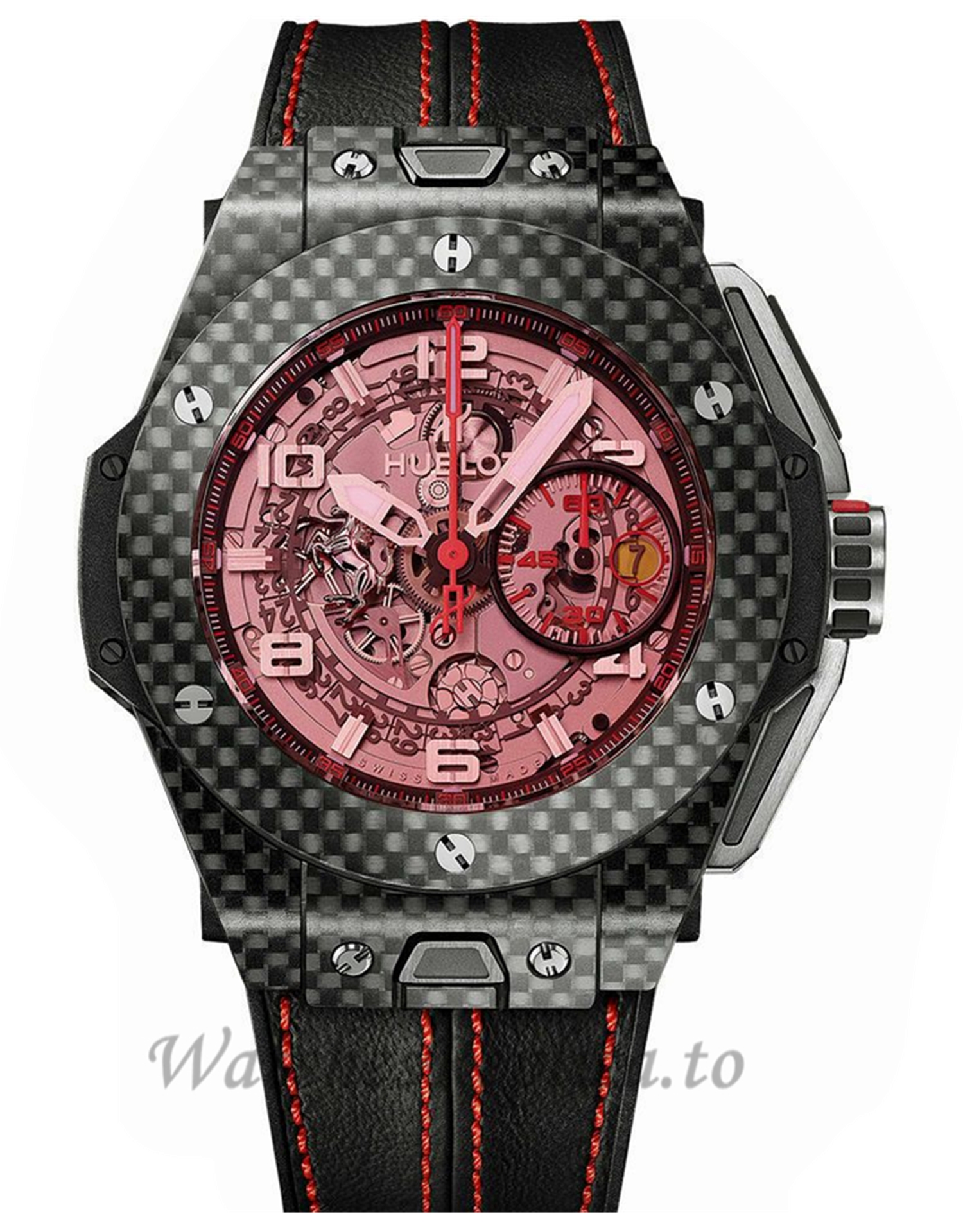 Hublot Replica Big Bang Unico Ferrari Carbon Chronograph 45MM Watch 401.QX.0123.VR - WatchesReplica.is