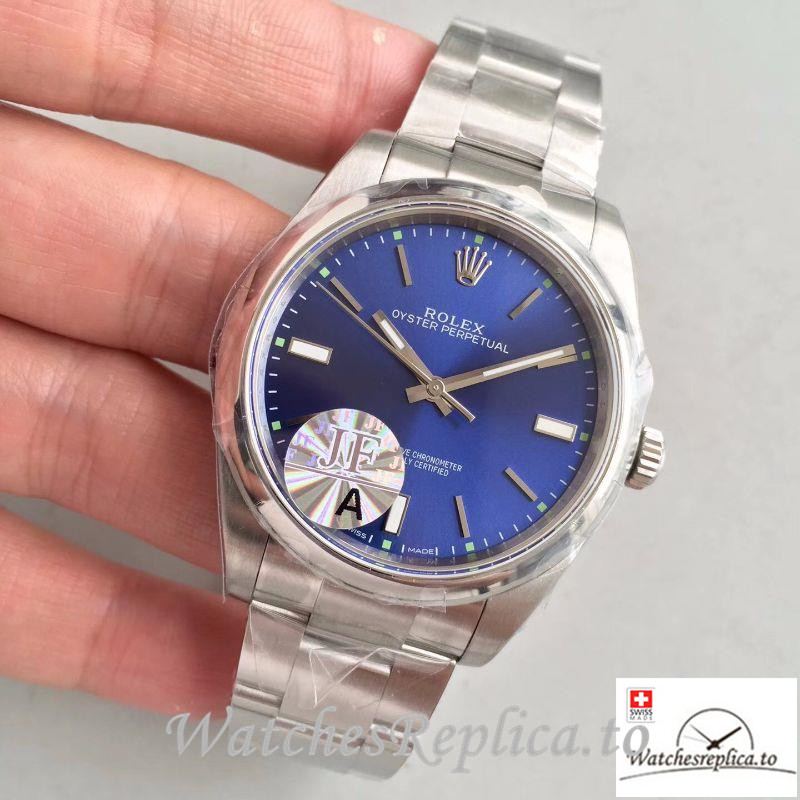 Swiss Rolex Oyster Perpetual Replica 114300 001 Silver Strap 39MM - WatchesReplica.is